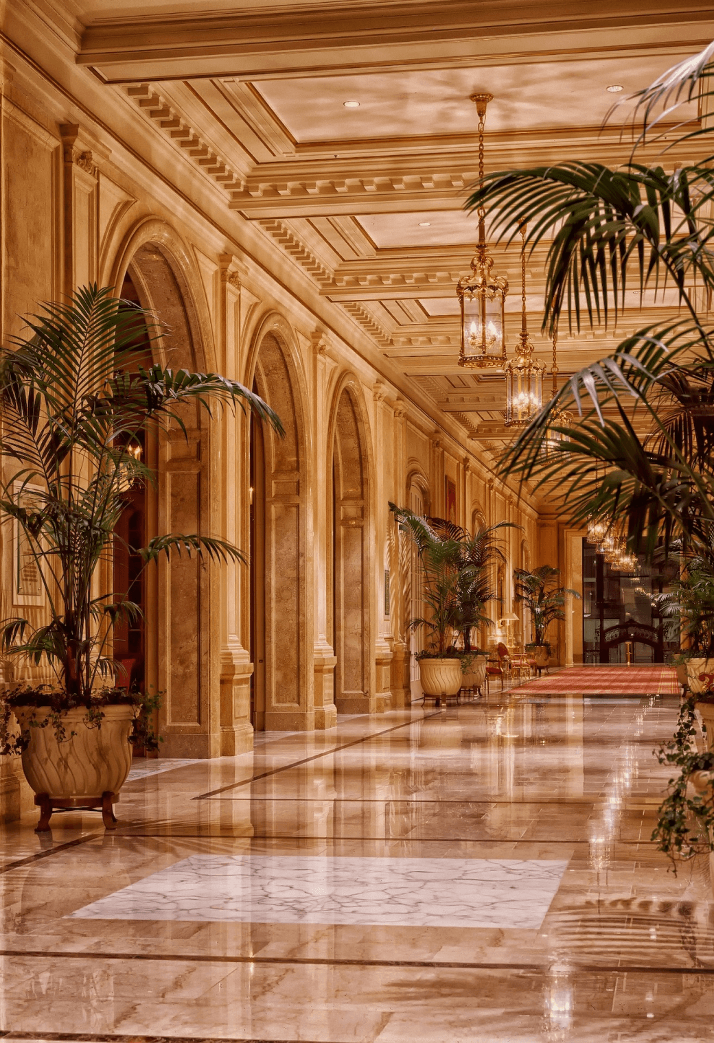 Luxurious hotel corridor interior for project 02